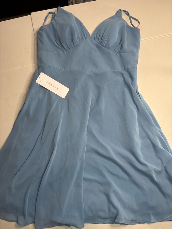 Azazie Dresses & Skirts - NWT Azazie Emmy Dress - Steel Blue - Size A14